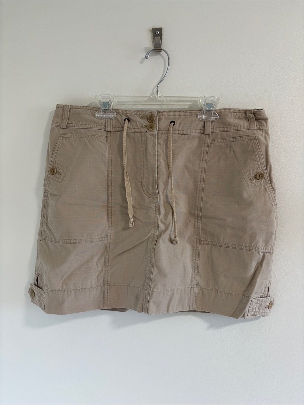 Jones New York Women’s Casual Drawstring Utility Skirt in Taupe Size 12